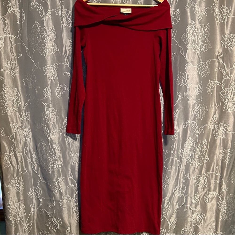 Universal Thread Long Sleeve Red Dress